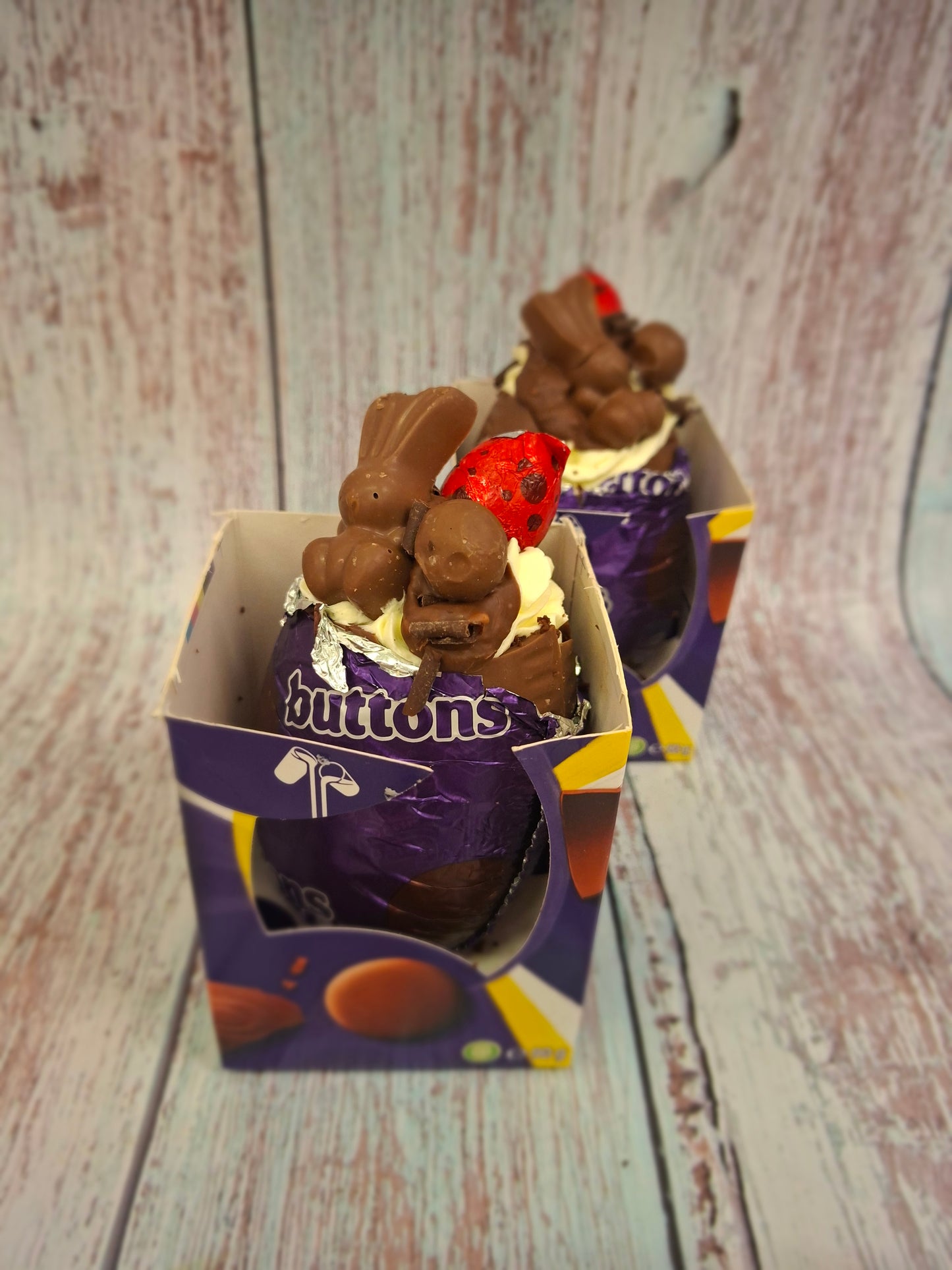 Malteser cake filled egg