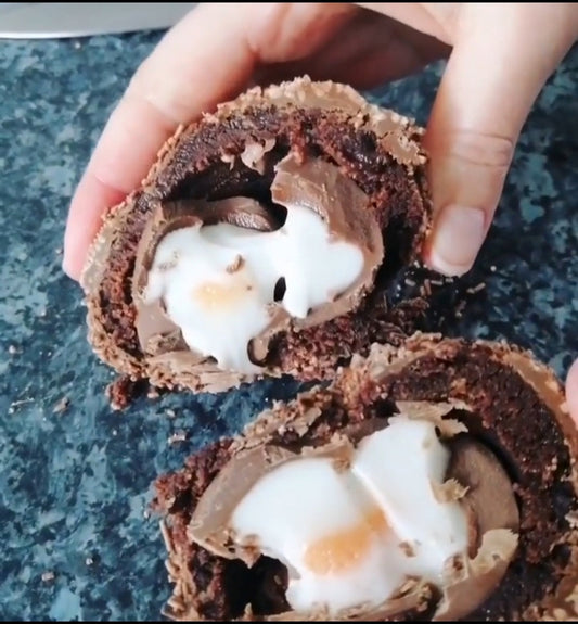 Creme egg truffle egg